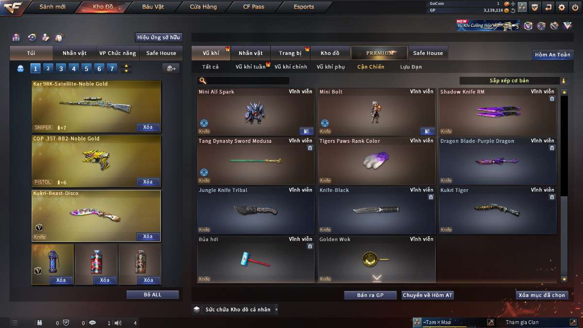 shop acc cf uy tin gia re